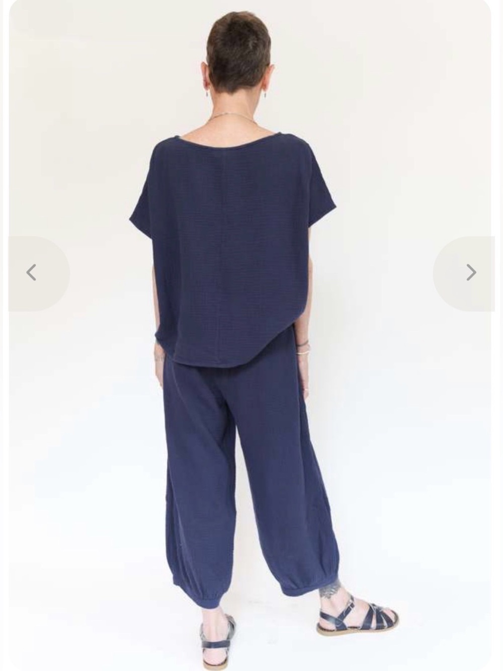 Bryn Walker Bess Cotton Gauze Lagenlook Comfy Top - Picture 4 of 12